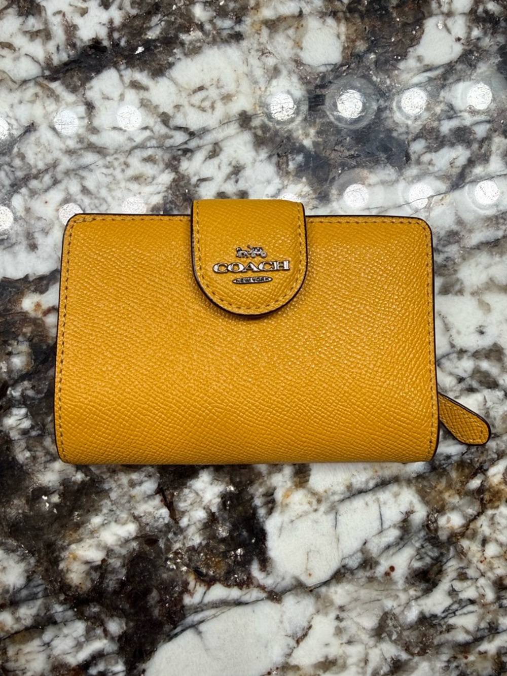 Coach Yellow Saffiano Leather Wallet